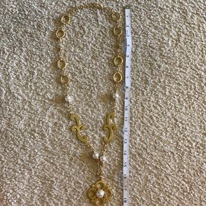 Brighton Gold Pearl Pendant Necklace
